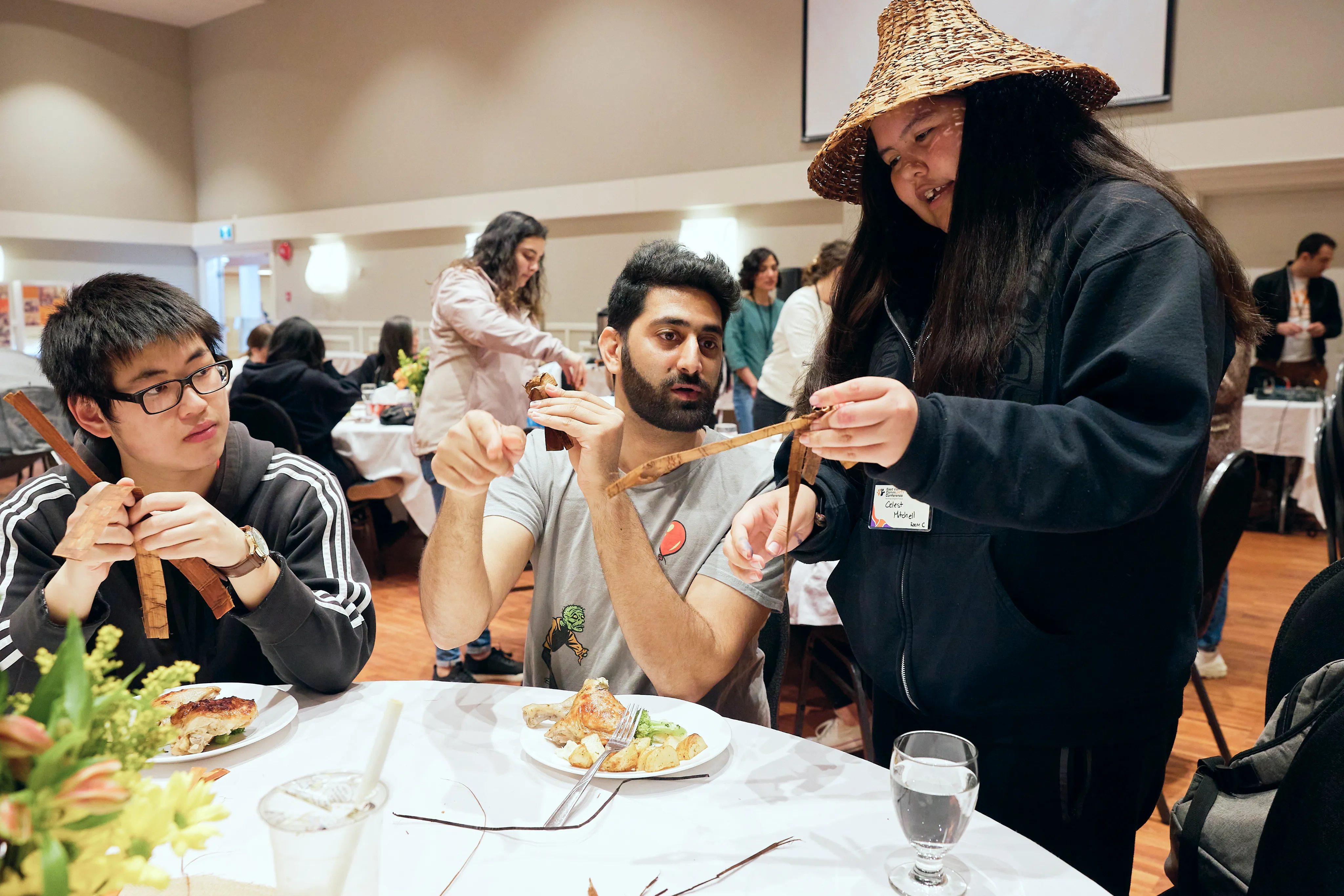Youth learning about instruments from different cultures
